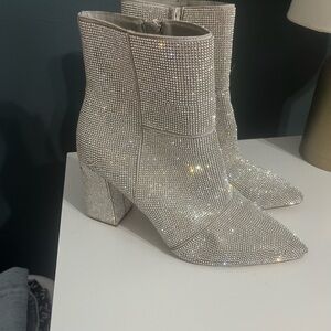 Madden Girl Silver Ankle Boots